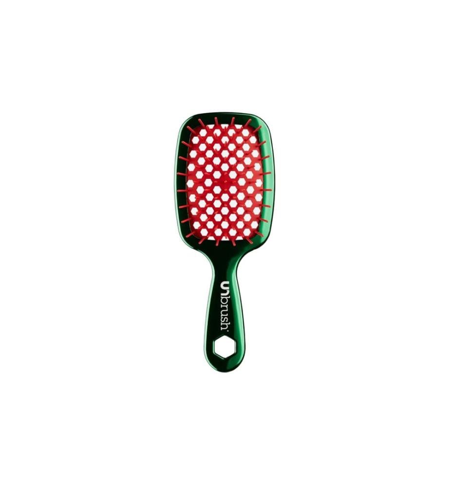 Unbrush - Brosse à cheveux XMAS Mini Chrome Holly Green