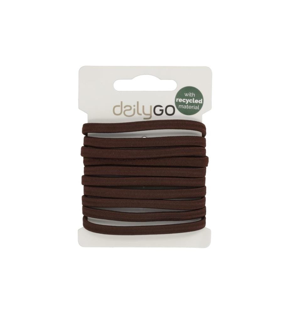 DailyGo - Élastique pour cheveux 10 pièces, brun
