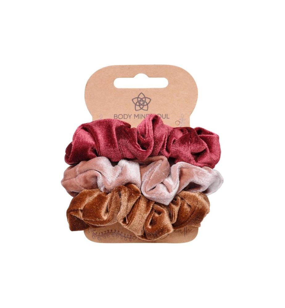 Body Mind Soul - Élastique pour cheveux Chouchou Yoga marron/bordeau 3 pièces