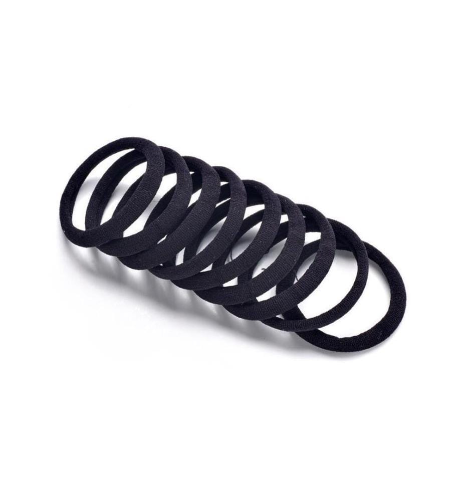 DailyGo - Élastique pour cheveux 3.5 cm 9 Stück, gerade, Schwarz