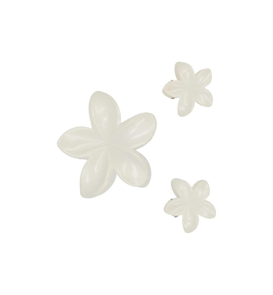 Trisa Accessoires - Pinces hawaïennes, en blanc sobre