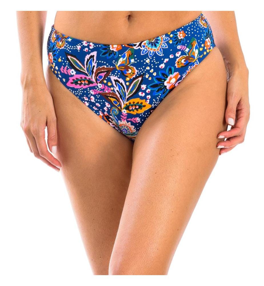 Bas de bikini - Imprimé floral bleu