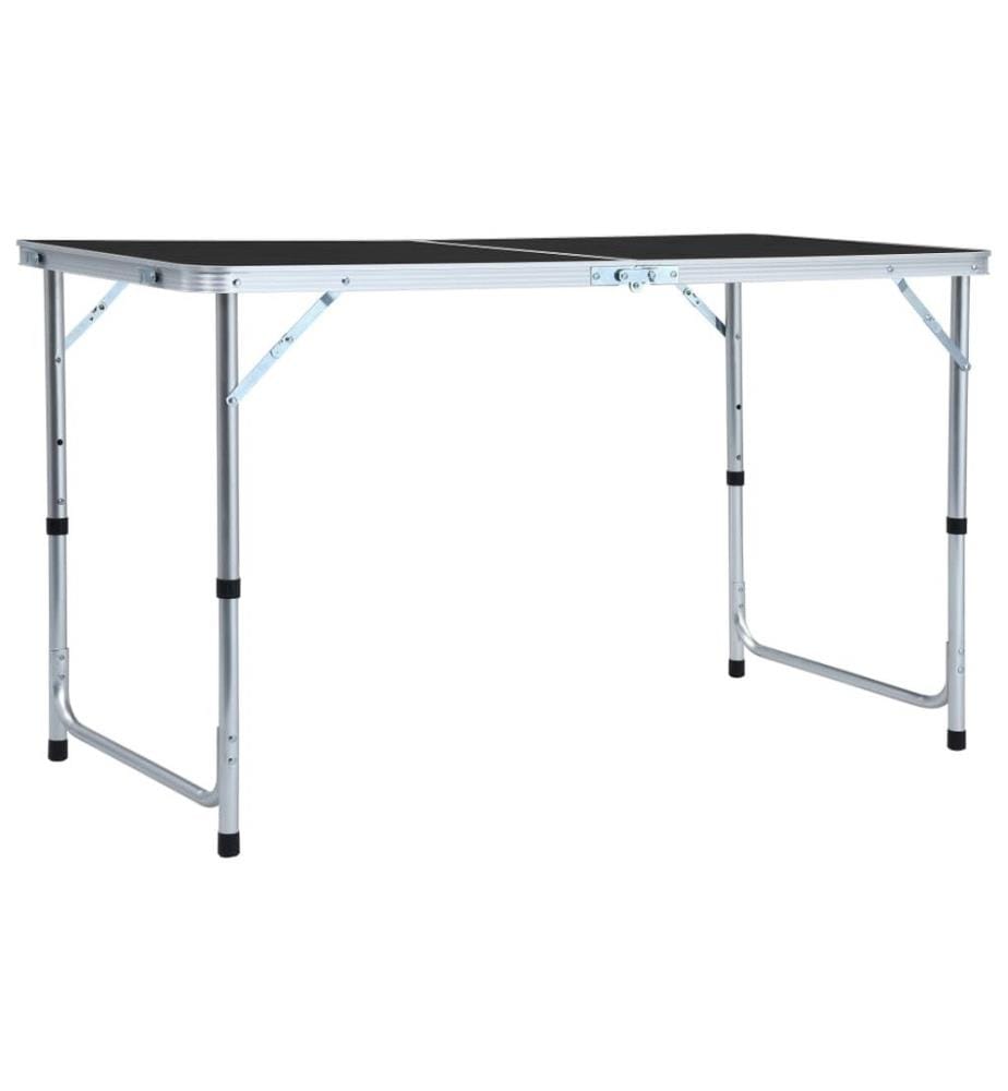 Table pliable de camping Gris Aluminium 120x60 cm