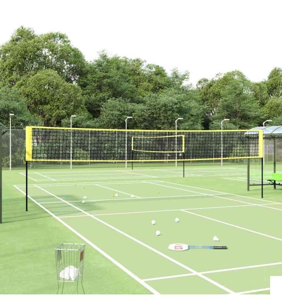 Filet de badminton jaune et noir 600x155 cm tissu PE