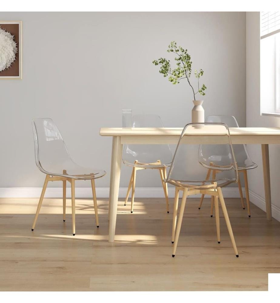 Chaises à manger lot de 4 Transparent PET