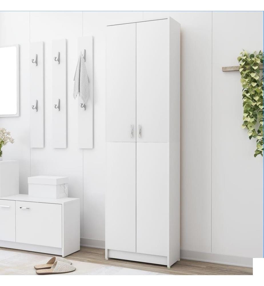 Garde-robe de couloir Blanc 55x25x189 cm Aggloméré