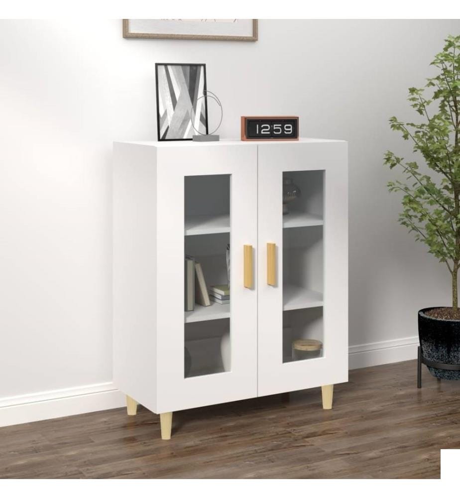 Buffet blanc 69,5x34x90 cm bois d'ingénierie