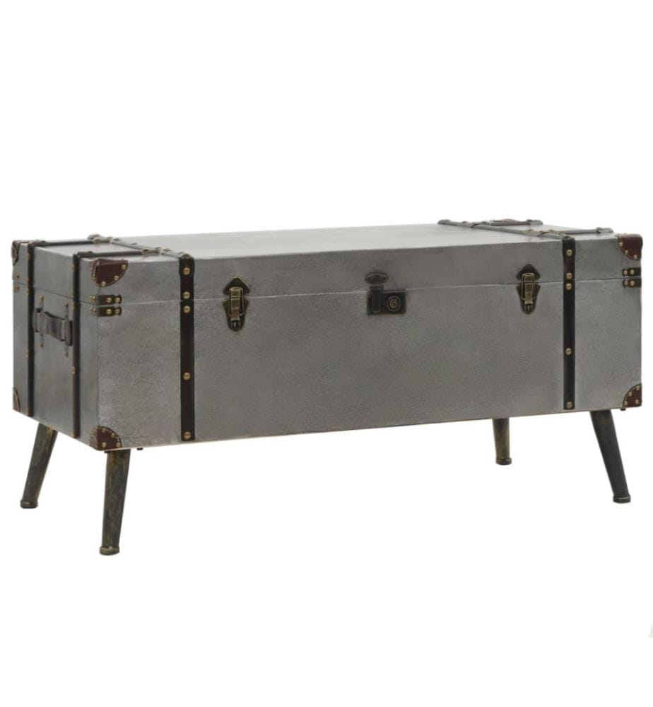 Table basse MDF et aluminium 102 x 51 x 47,5 cm