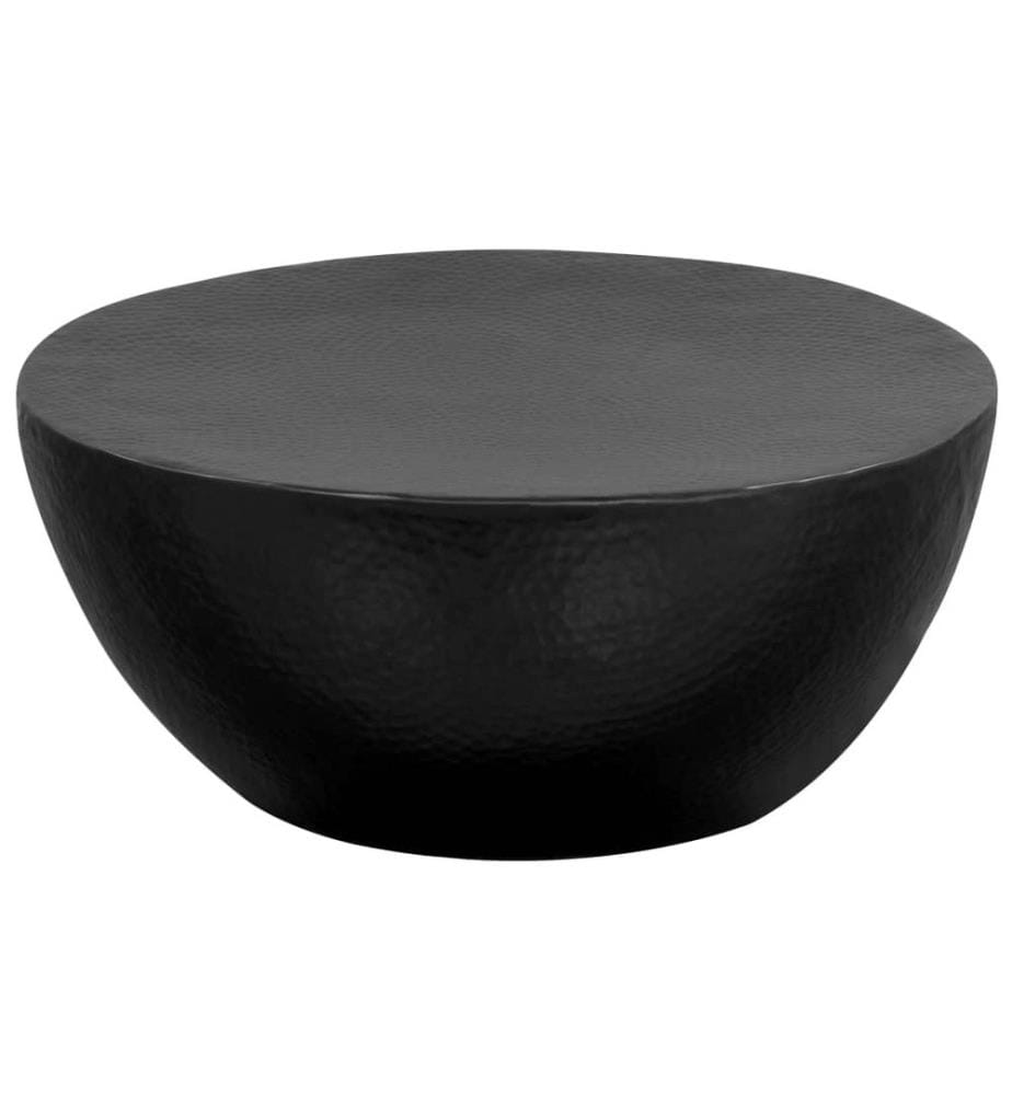 Table basse Aluminium martelé 70 x 30 cm Noir