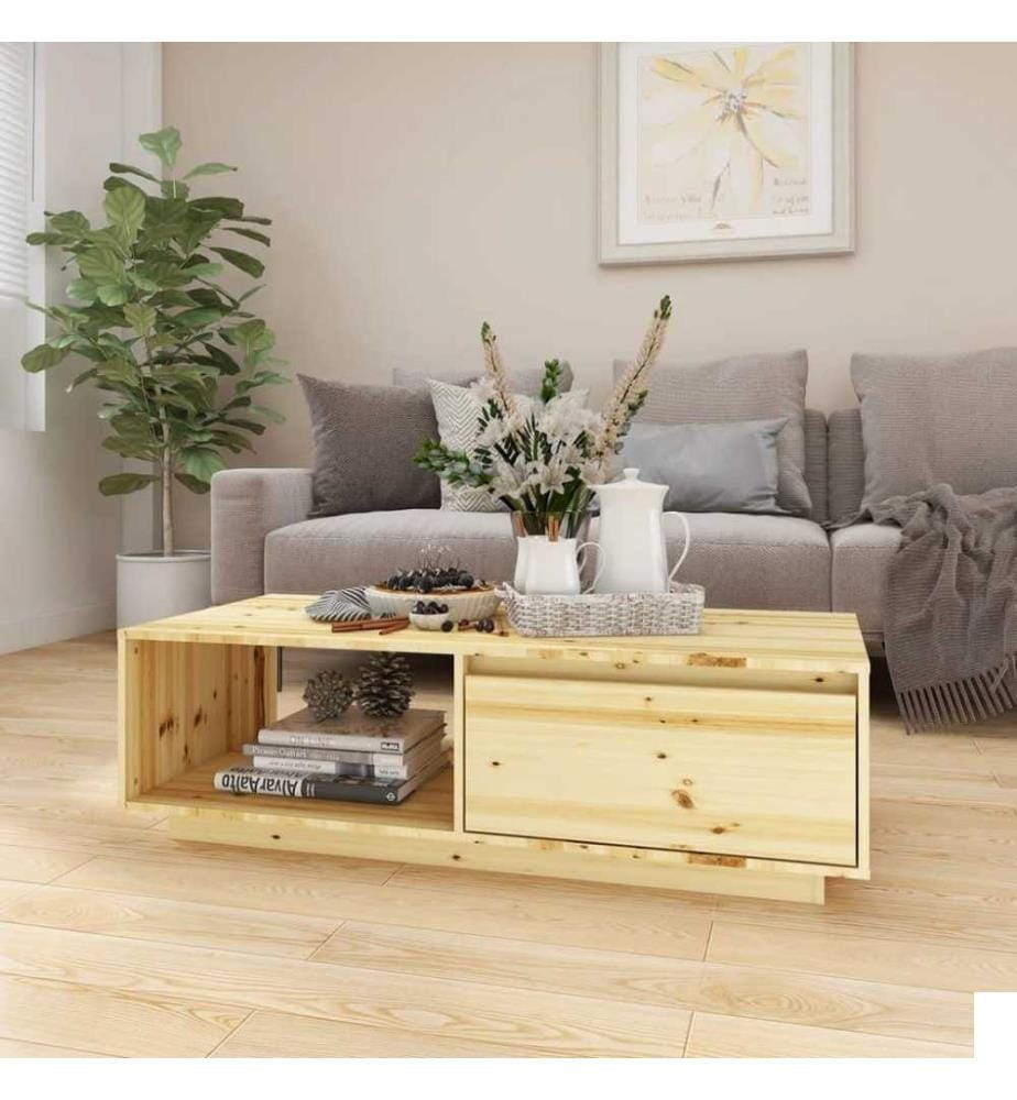 Table basse 110x50x33,5 cm Bois de sapin massif