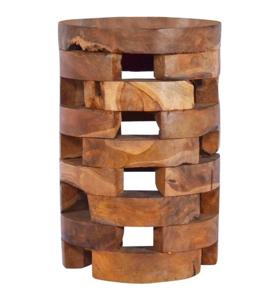 Table de chevet 30x30x45 cm Bois de teck massif