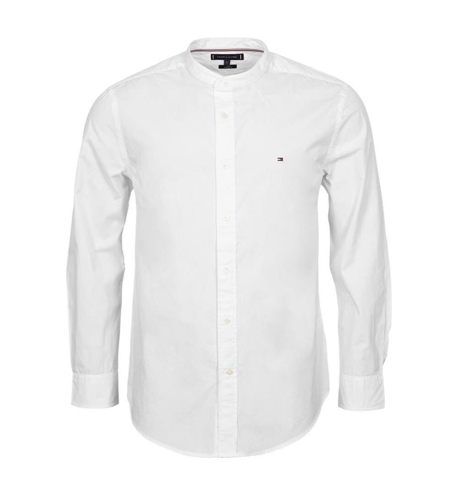 Chemise Mao en popeline Flex - Blanc
