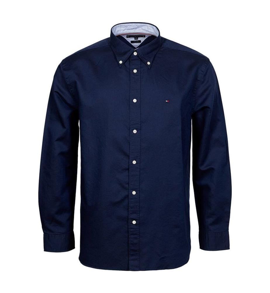 Chemise unie en lin - Carbon Navy