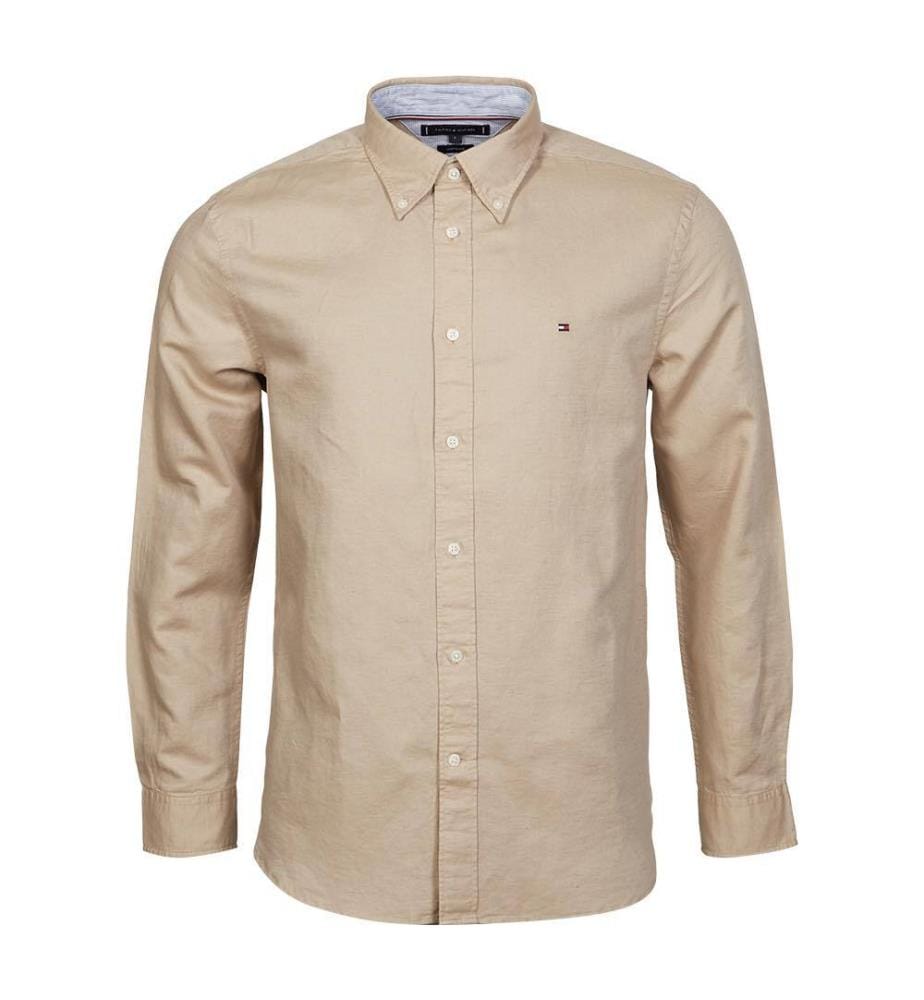 Chemise solide en lin - Bois de santal