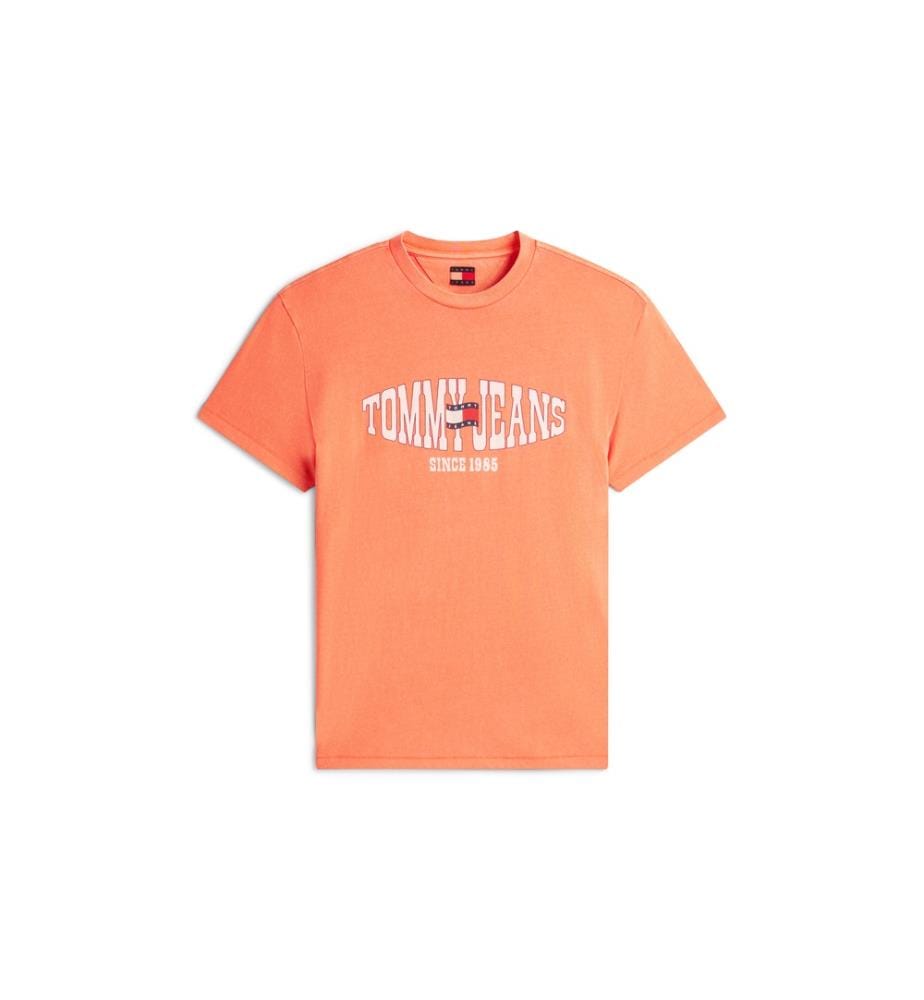 T-Shirt en Jersey à Drapeau Ondulé - Orange