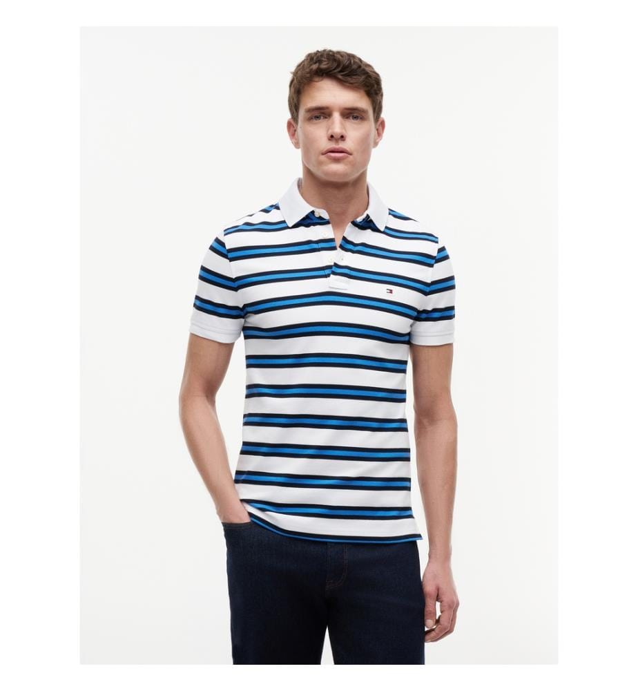 Polo en coton biologique - coupe slim - Noir
