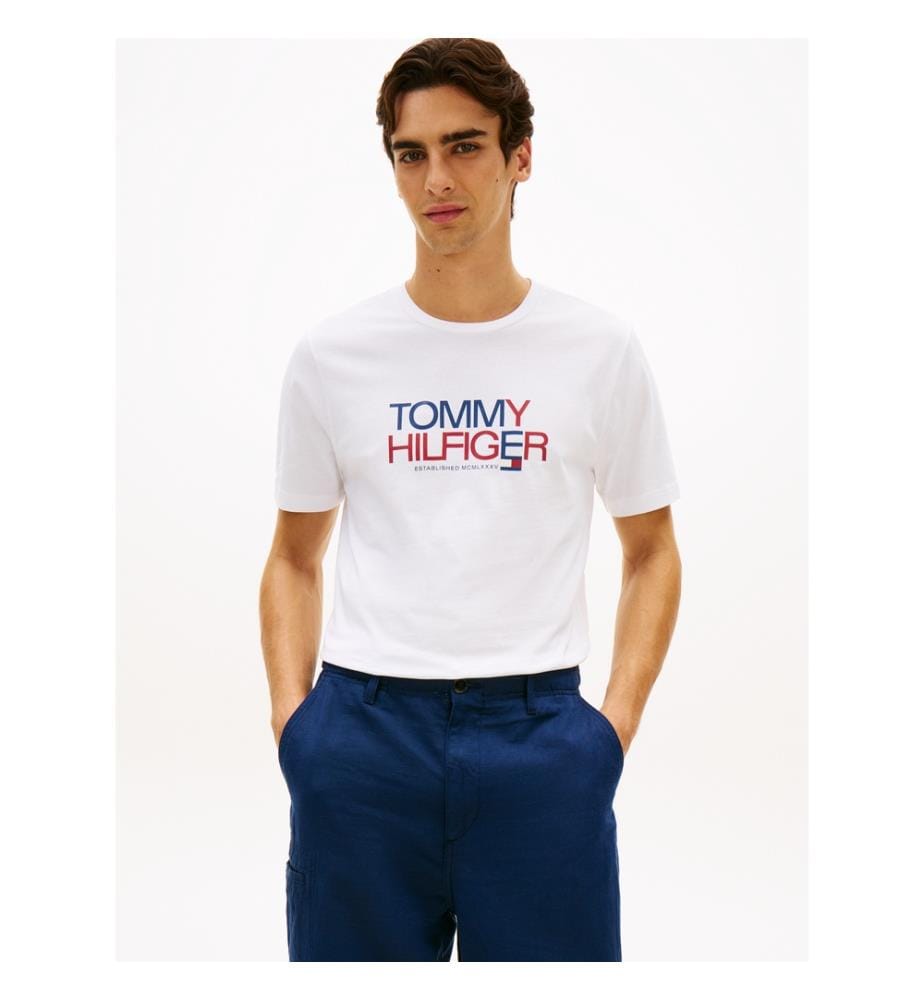 T-Shirt Brand Love Big Text - Blanc