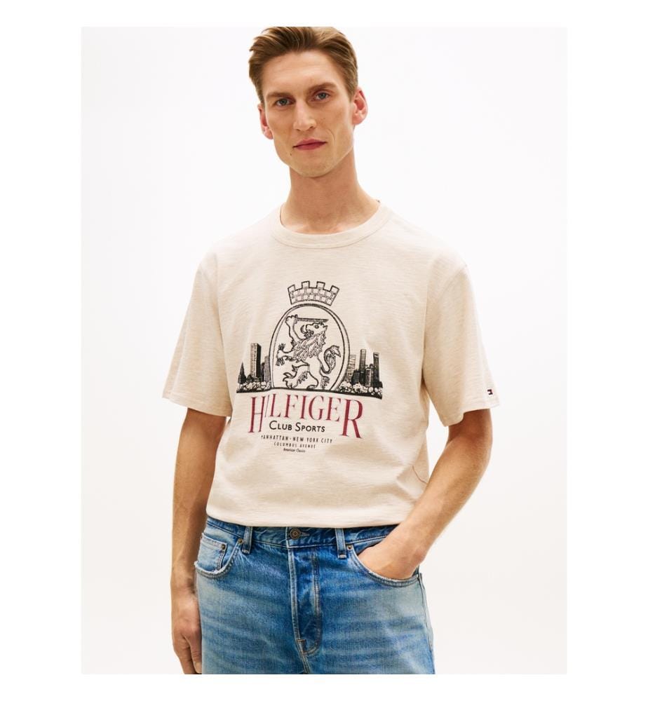 T-shirt Heritage Crest Graphique Grande - Beige clair