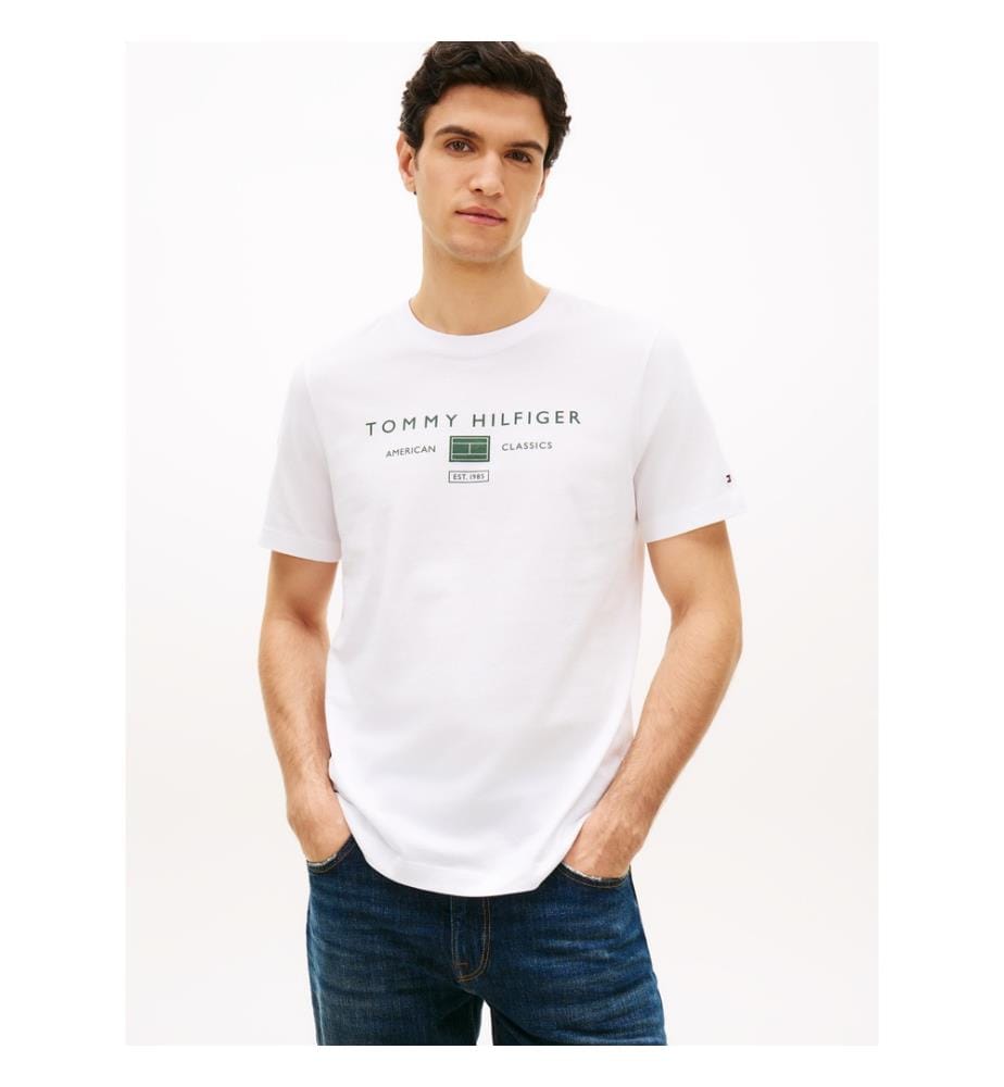 T-Shirt Brand Love Mono Stack Tee - Blanc