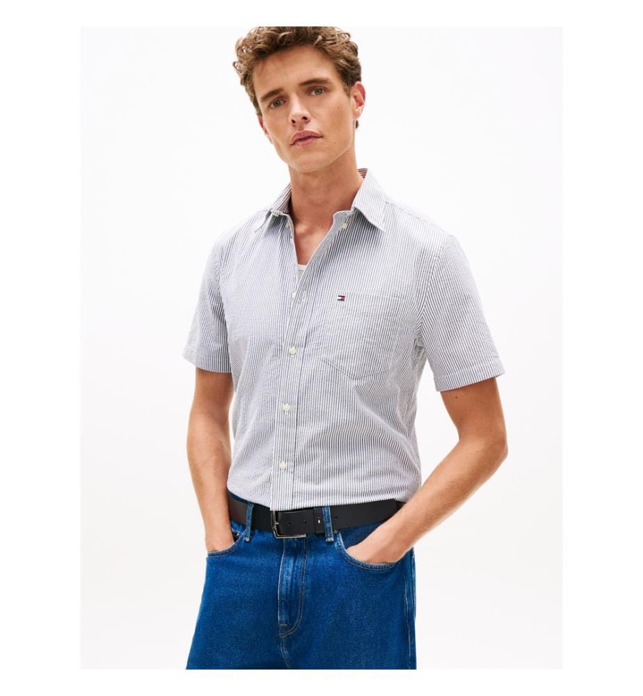 Chemise Seersucker Bengal Rayures - Bleu