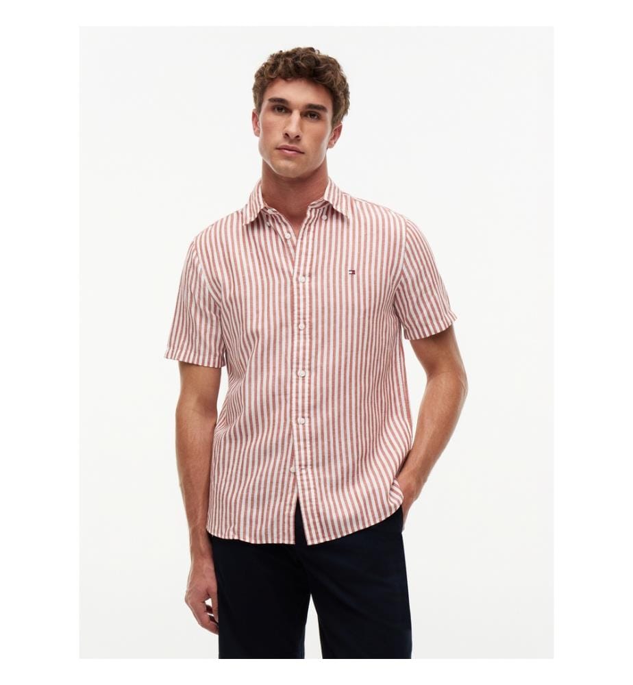 Chemise Bengale en Lin - Jaune Foncé et Blanc