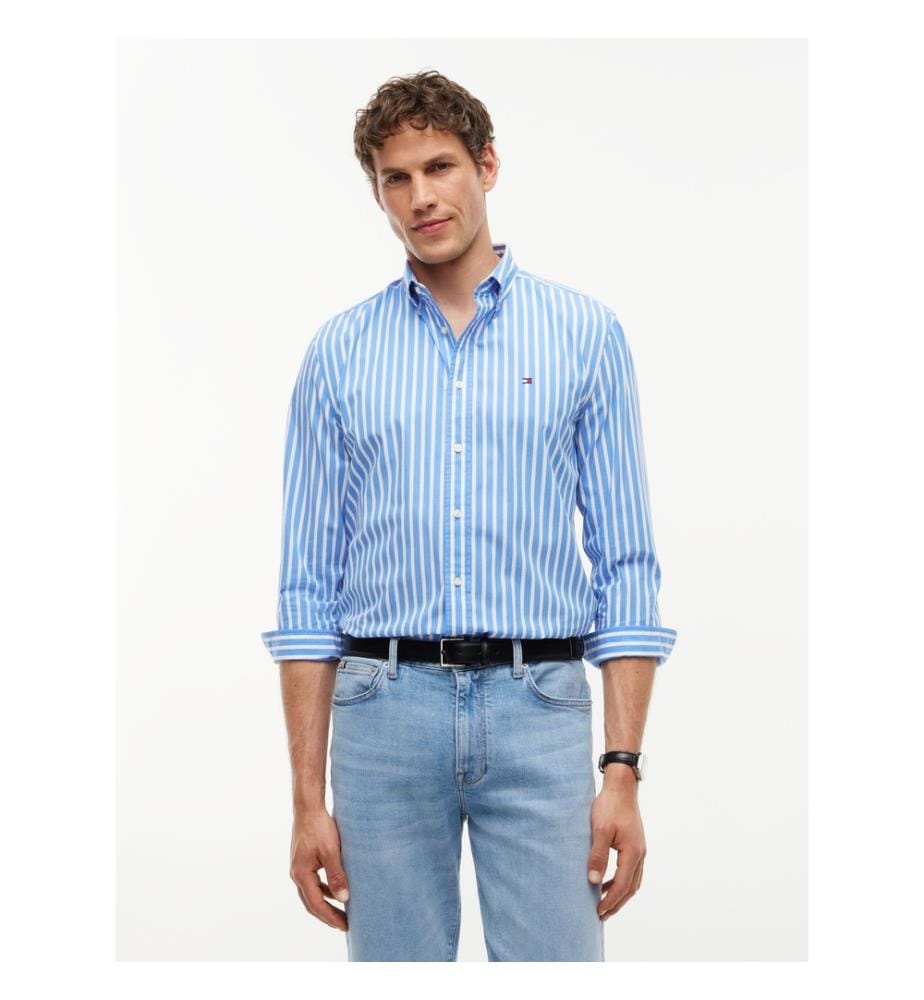Chemise en Popeline - Bleu et Blanc