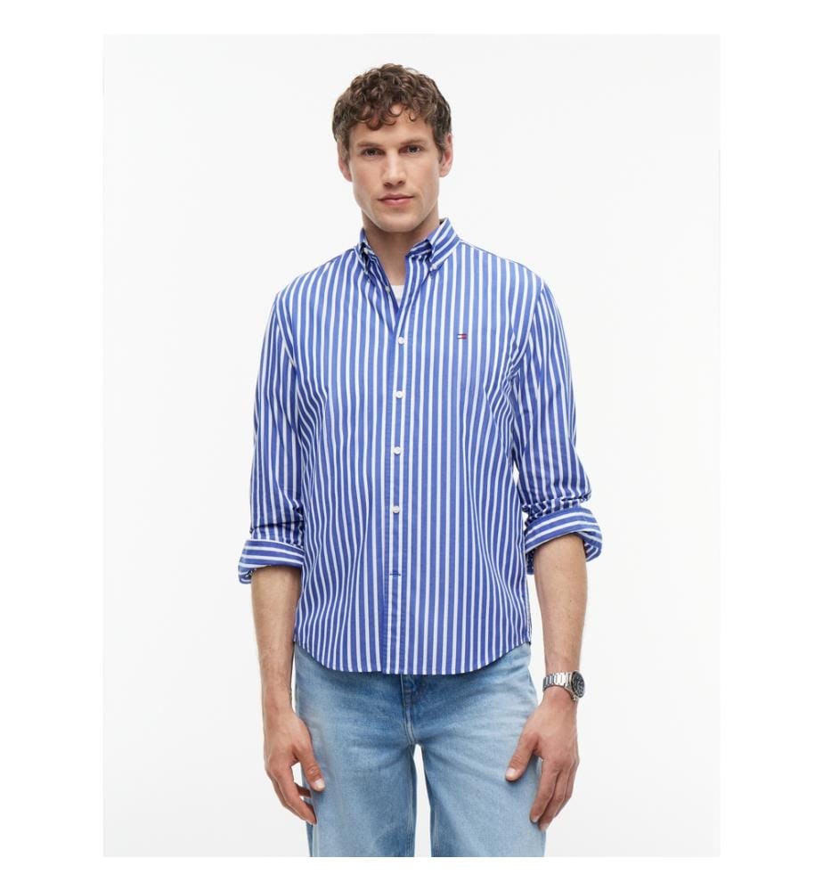 Chemise en Popeline - Bleu & Blanc