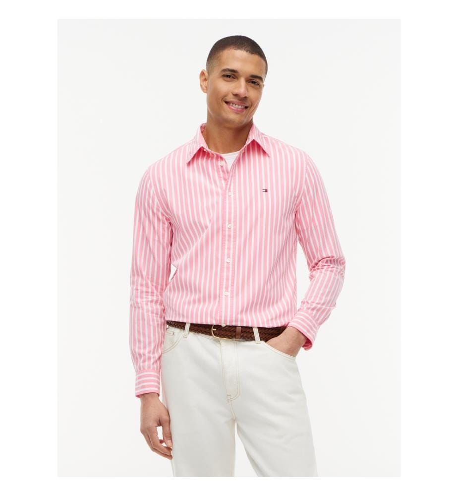 Chemise en Popeline - Rose et Blanc