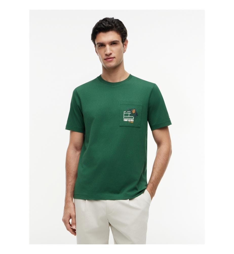 T-Shirt Summer Floral - Vert