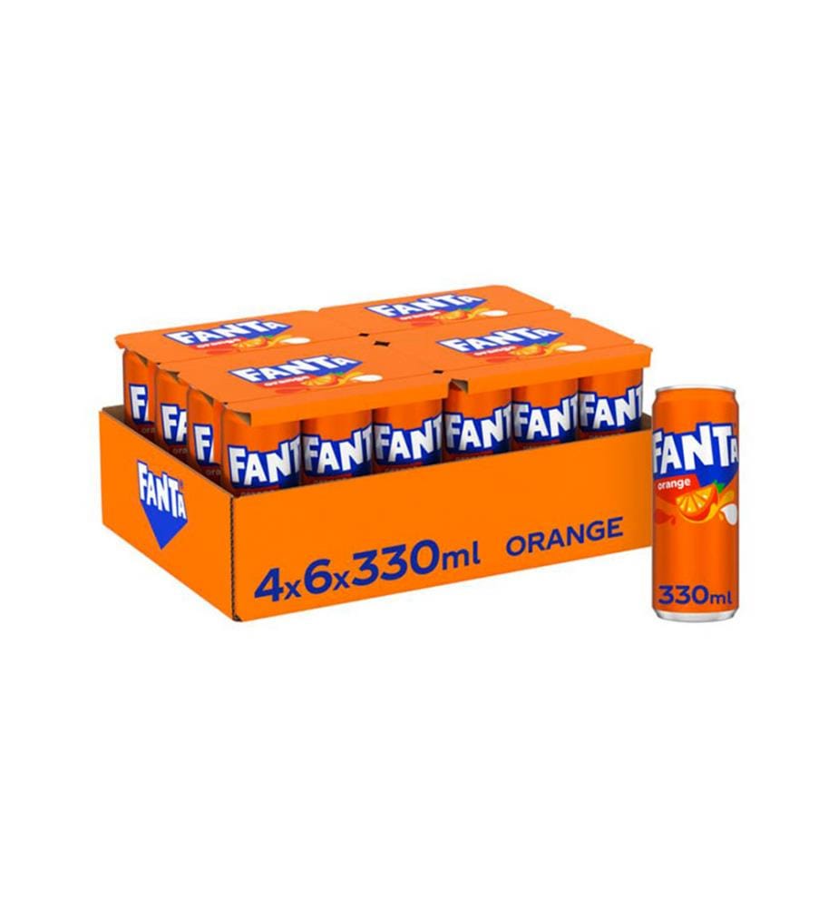4 x 6 Fanta Orange, Cans - 330 ml