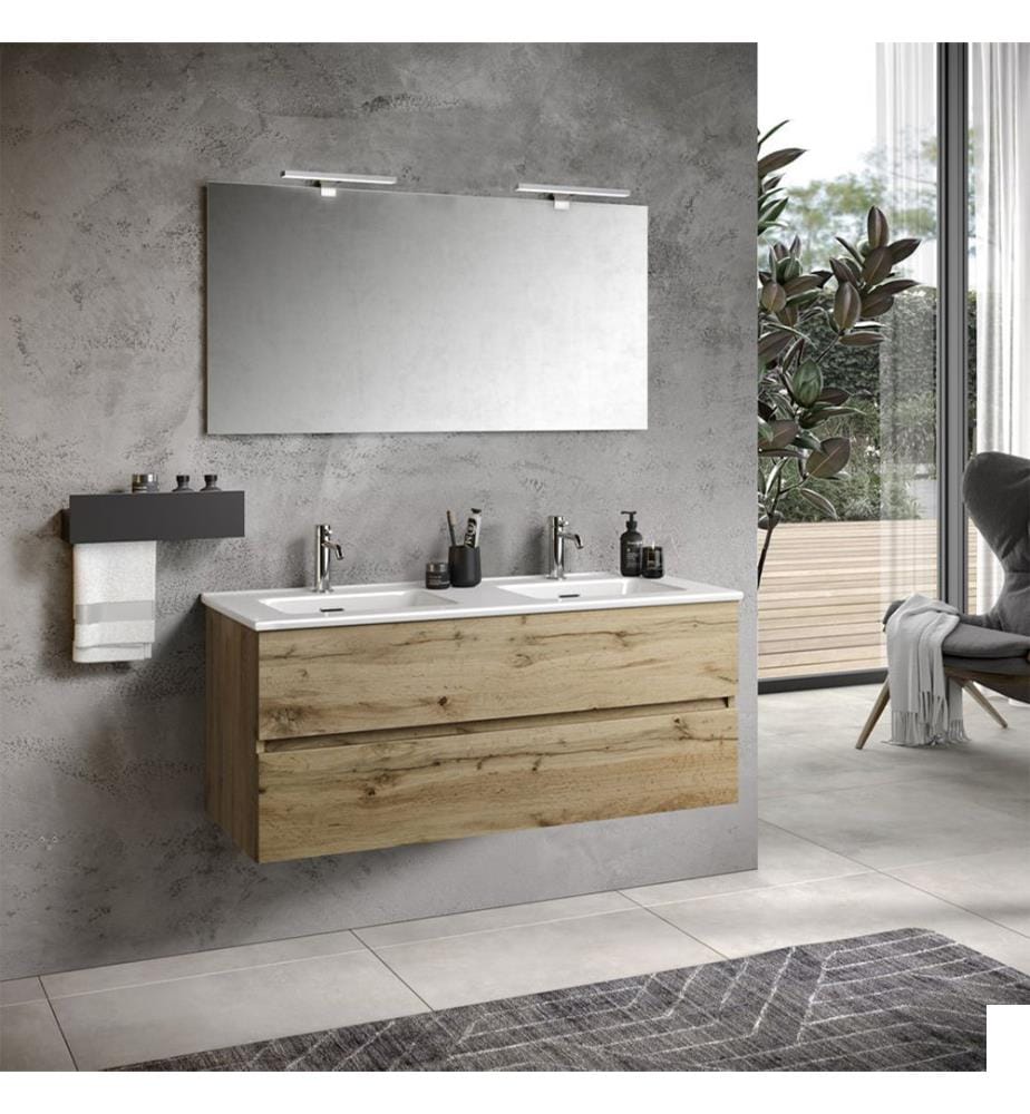 Lavabo double Vanity 5 Pieces Titan - Chêne