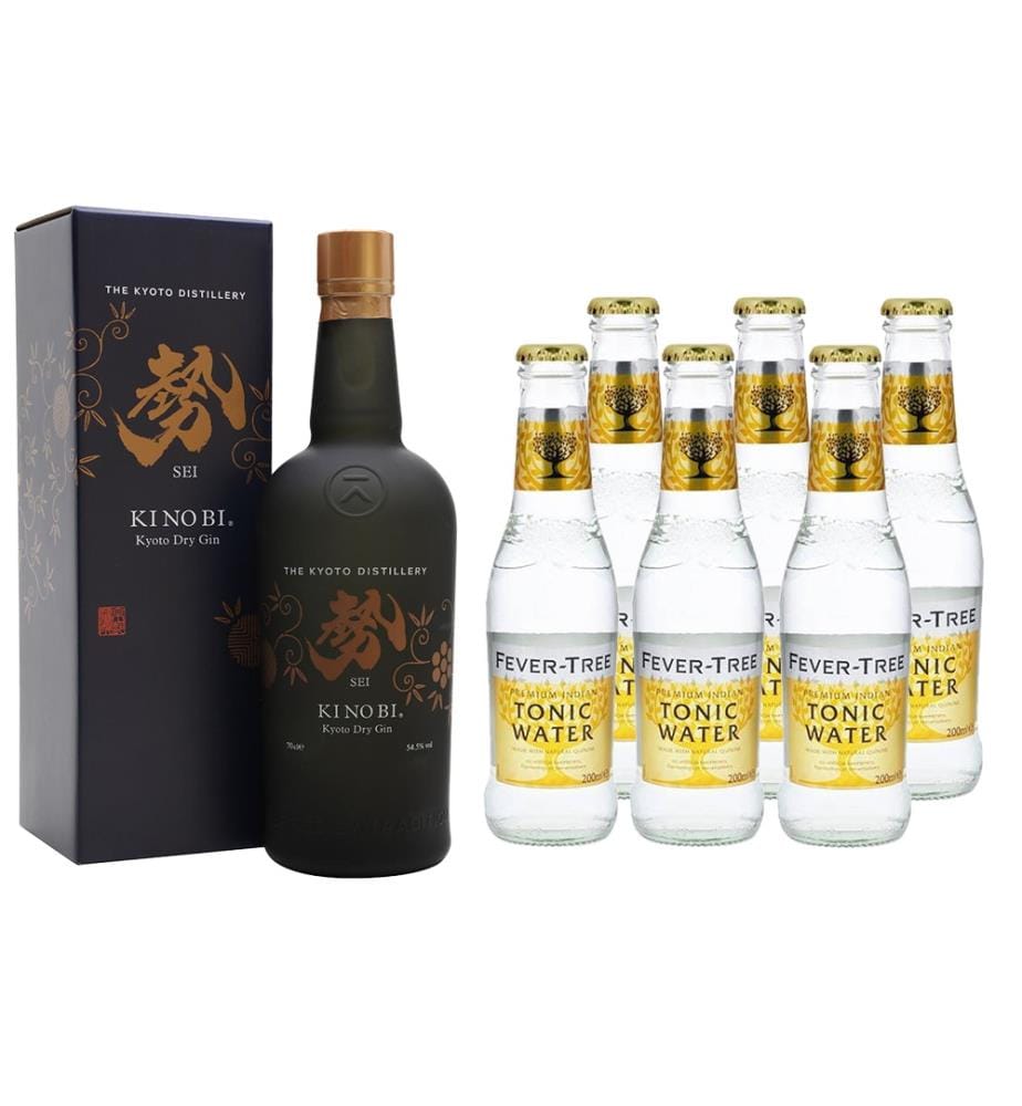 Ki No Bi Sei Kyoto Dry Gin + 6x Fevertree Indian Tonic - 1 x 70 cl + 6 x 20 cl