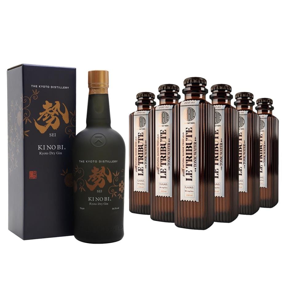 Ki No Bi Sei Kyoto Dry Gin + 6x Le Tribute Tonic Water - 1 x 70 cl + 6 x 20 cl