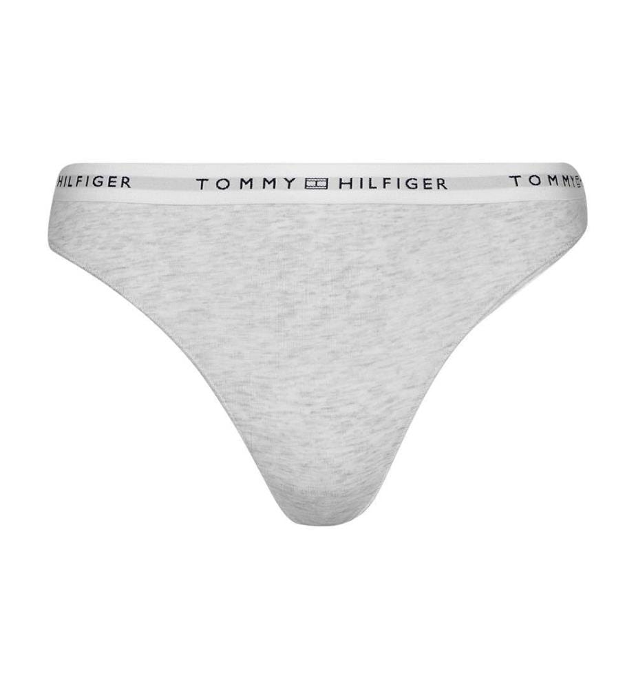 String à ceinture à motif logo - Gris Clair