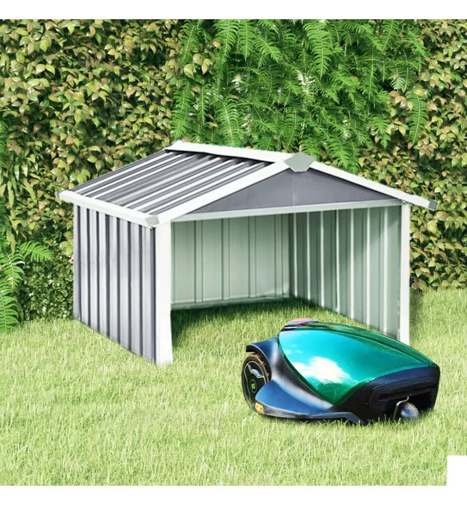 Abri pour robot de jardin 92x97x63 cm Acier galvanisé Gris