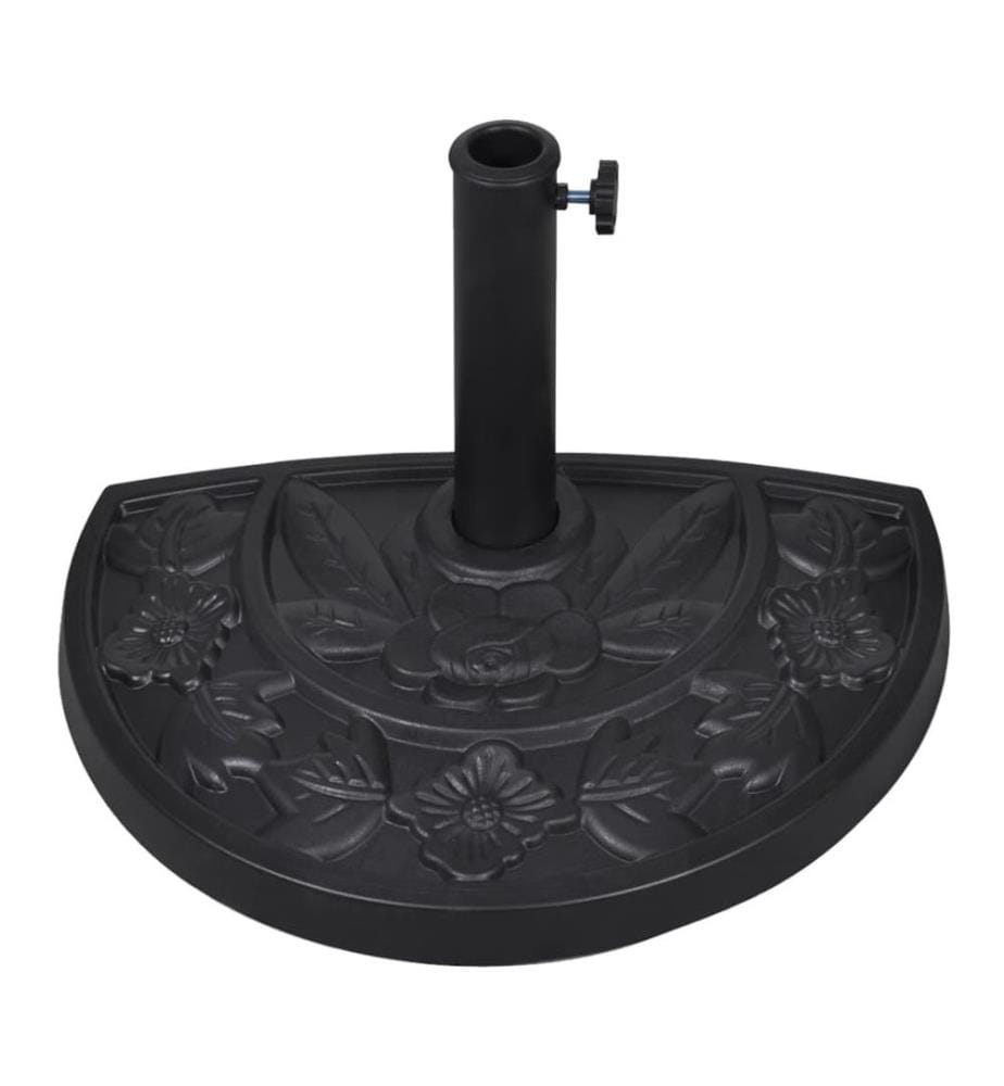Socle de parasol demi-rond Résine