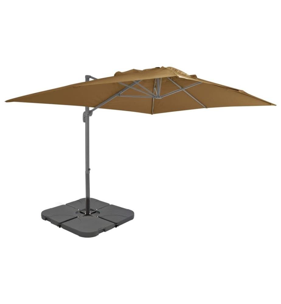 Parasol avec base portable Taupe
