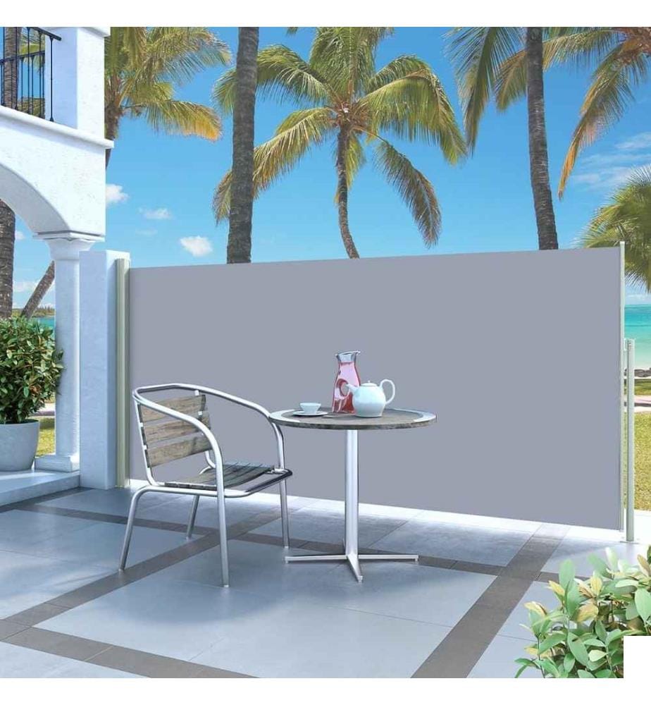 Auvent latéral rétractable 140 x 300 cm Gris