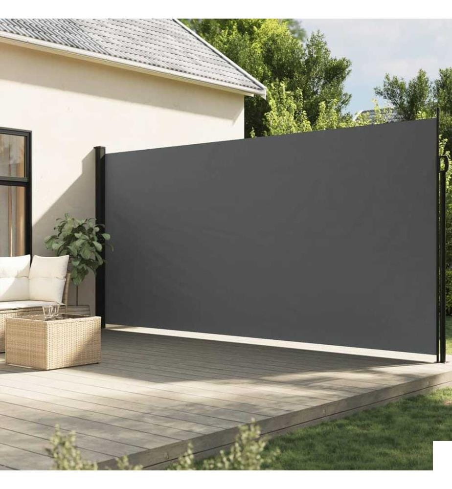 Auvent latéral rétractable anthracite 200x600 cm