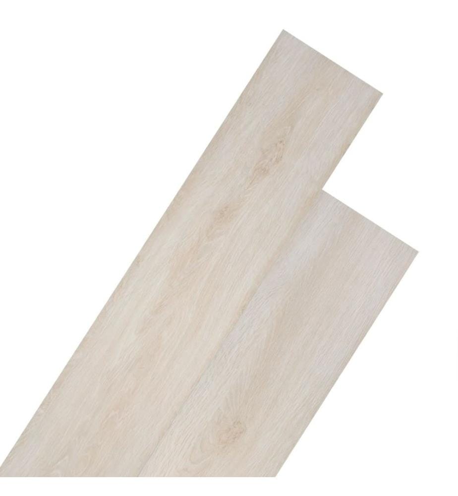 Planche de plancher PVC autoadhésif 5,02 m² 2 mm Blanc chêne