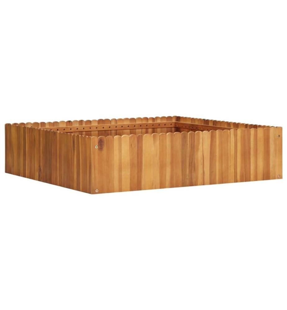 Lit surélevé de jardin 100x100x25 cm Bois massif d'acacia