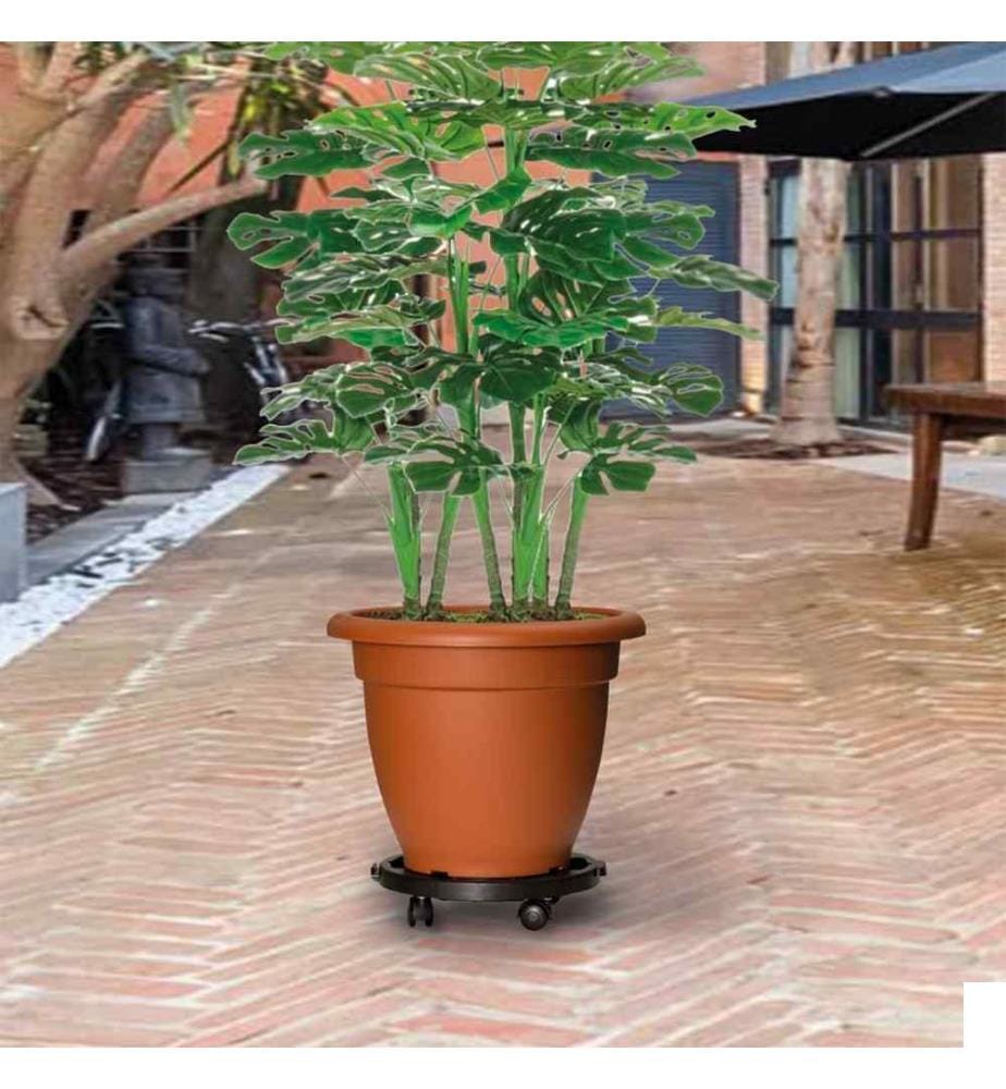 Chariots à plantes avec roues 5 pcs Diamètre 30 cm Noir 170 kg