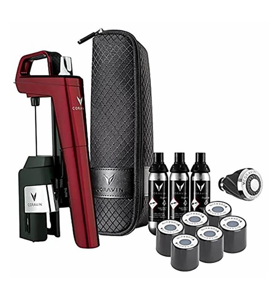 Système de Préservation du Vin - Modèle Timeless Six + - Rouge
