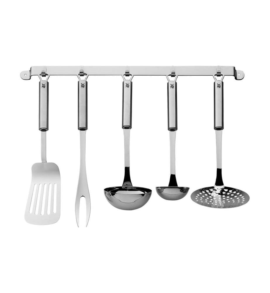 Set d'Ustensiles 5 Pièces avec Support Profi Plus, Argenté