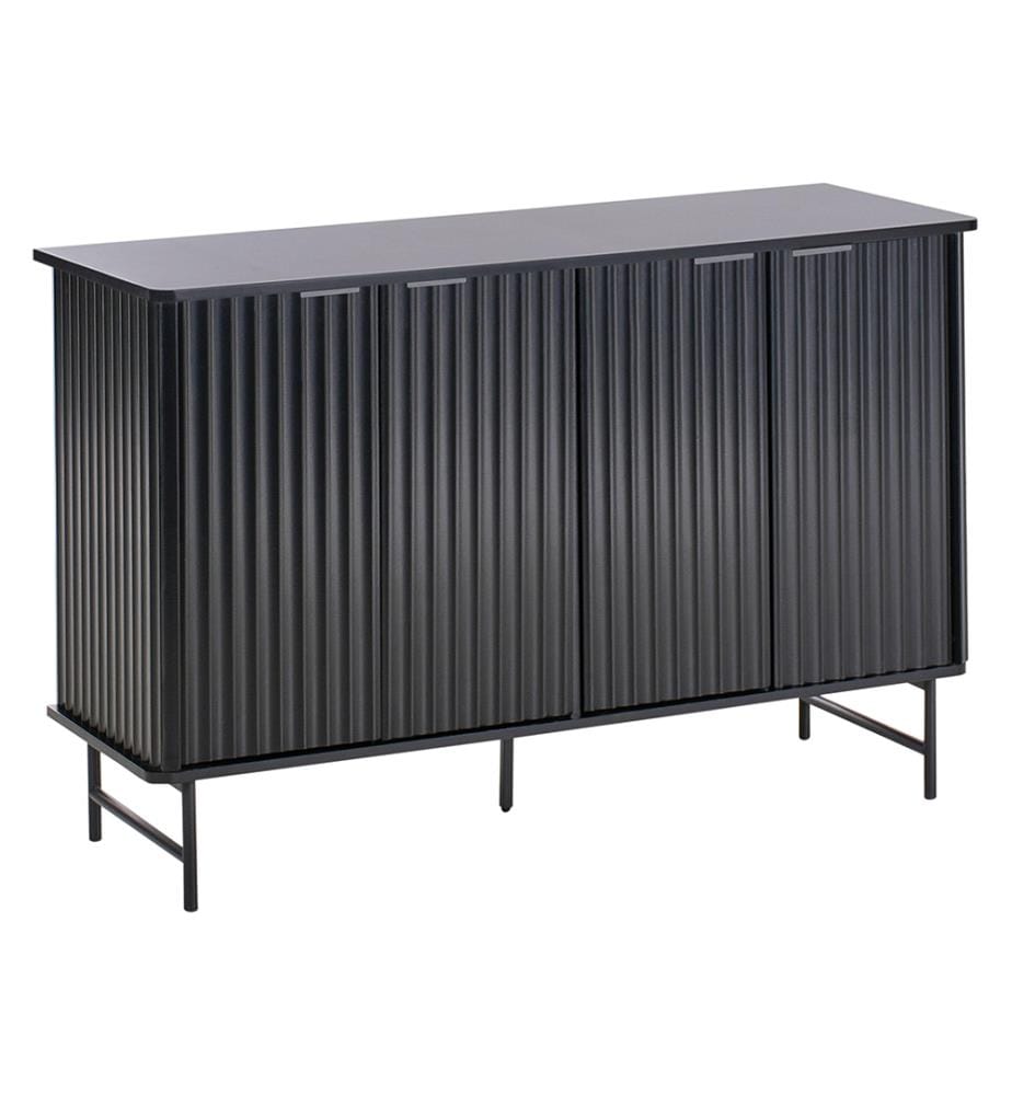 Commode 4 portes GLASTONBURY Noir