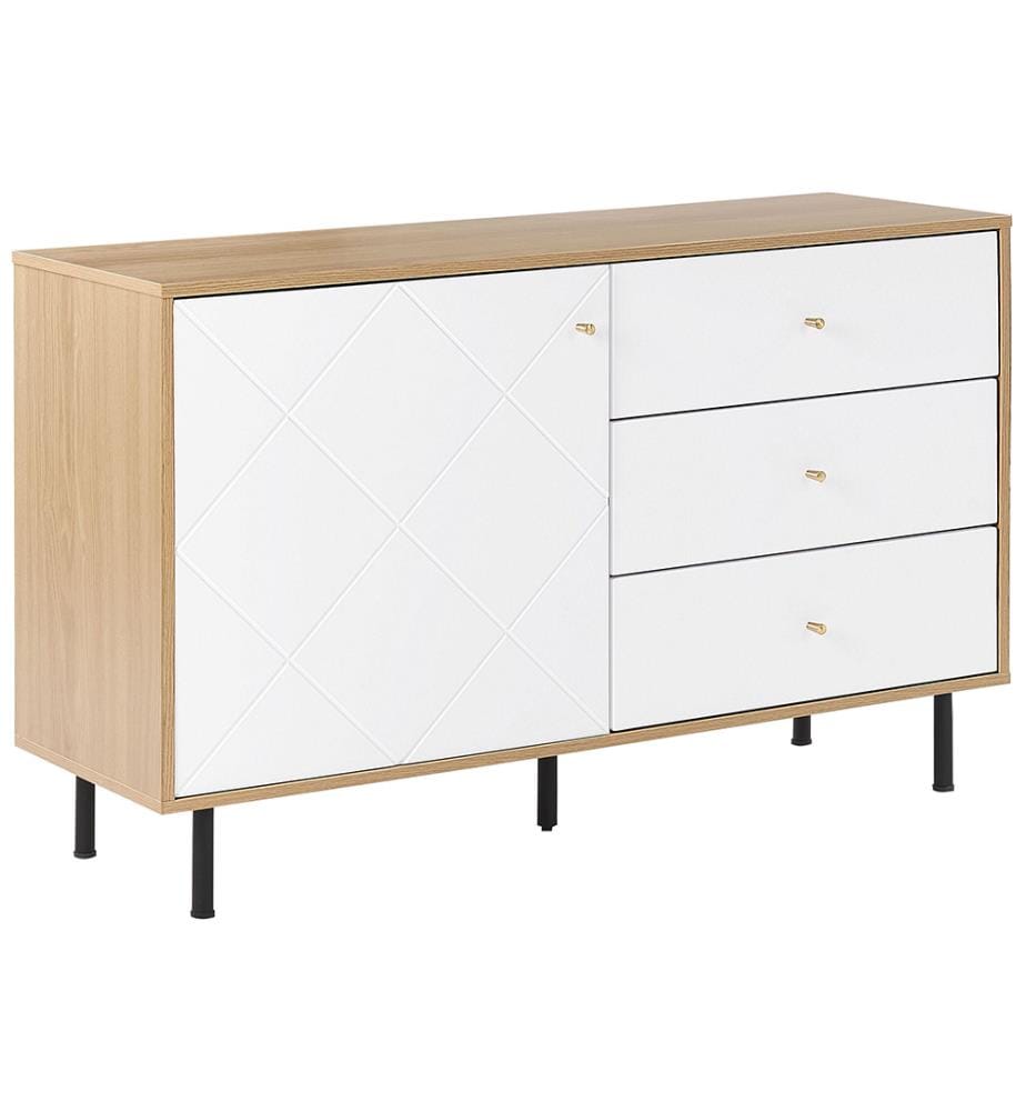Commode PALMER Marron/blanc