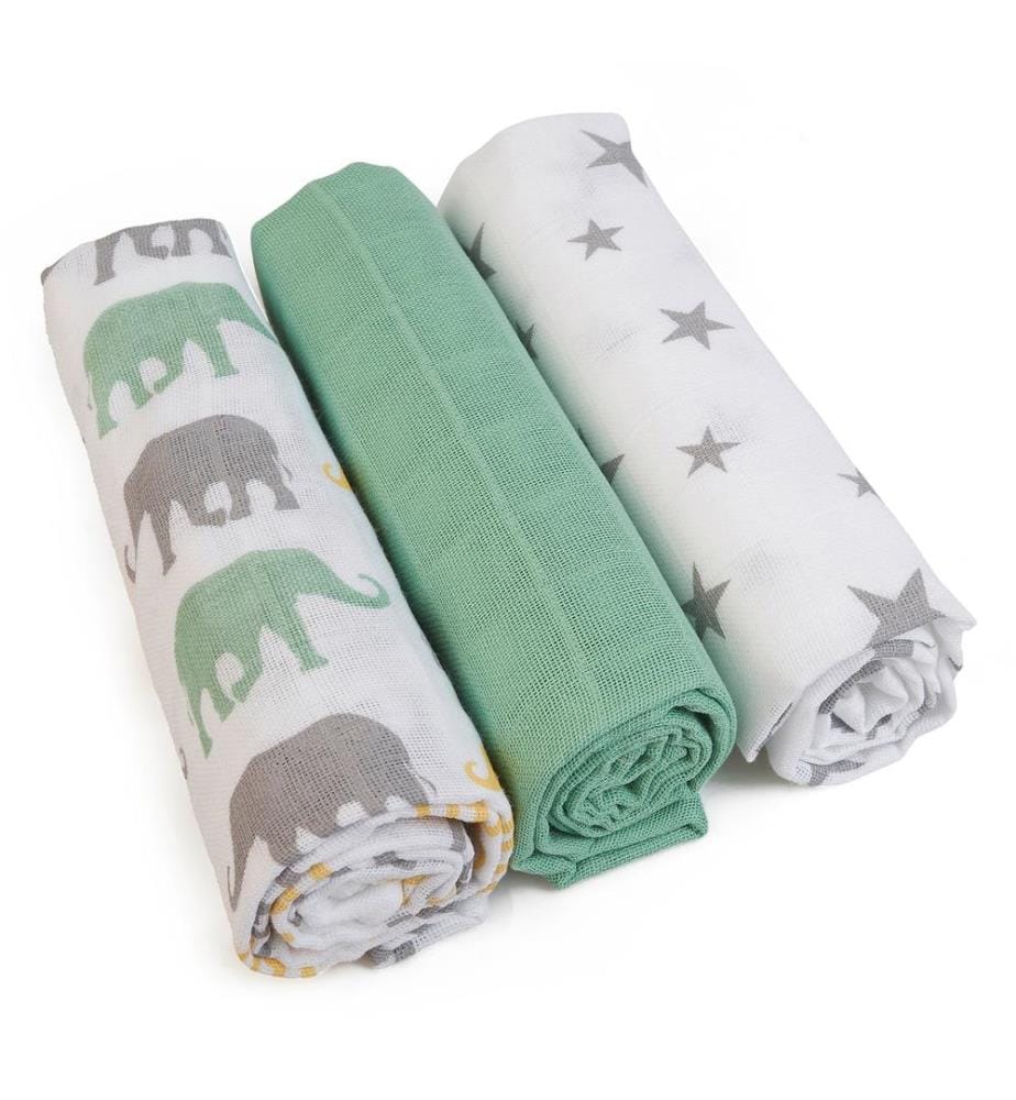 Couche en coton 3 pcs. menthe