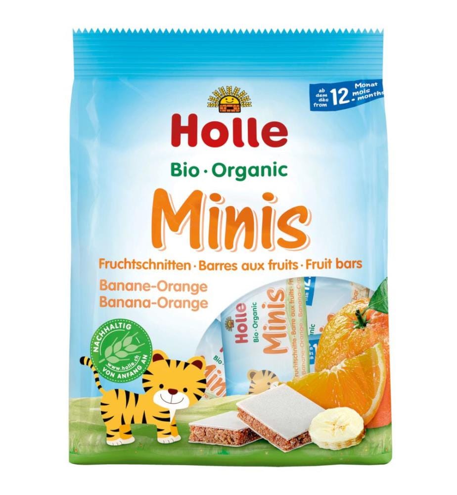 Barres aux fruits banane-orange Bio Minis 8x 12.5g