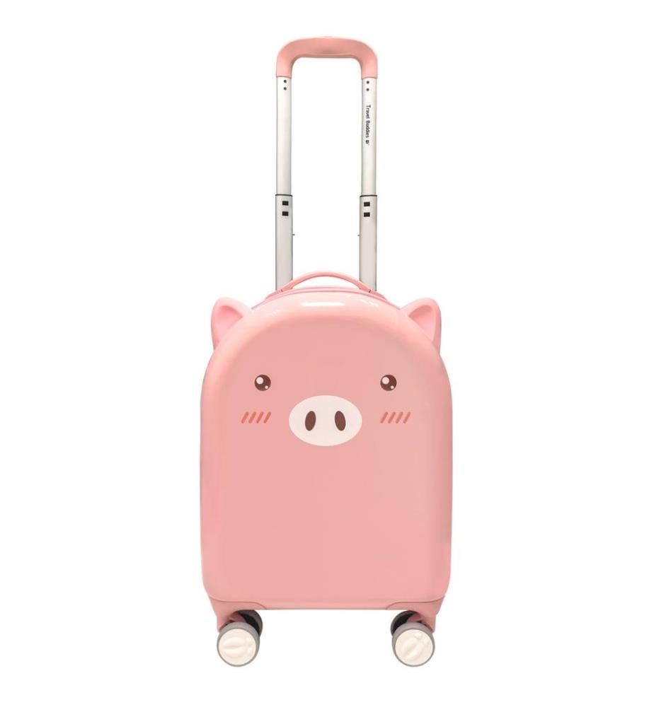Valise à roulettes cochon