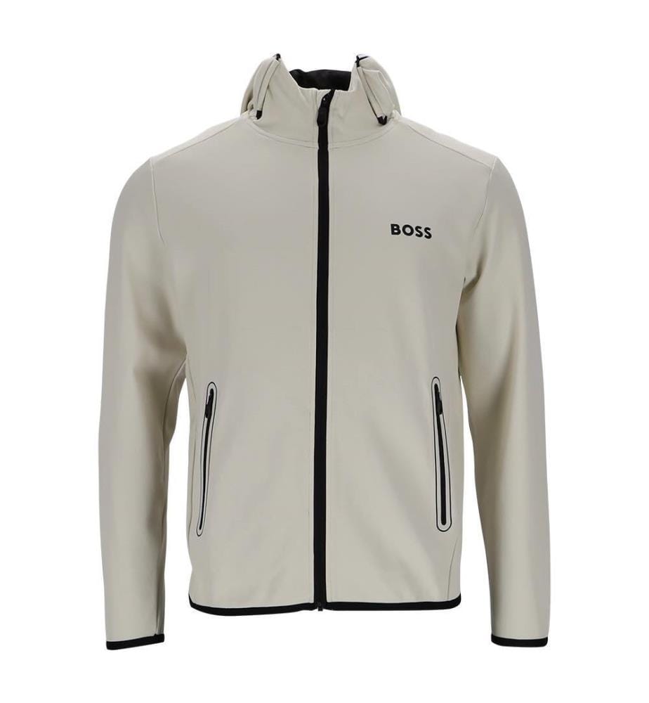 Sweat à capuche Actif zippé en gabardine stretch avec technologie thermorégulatrice - Blanc